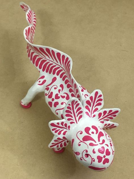 How To Make Alebrijes, Clay Alebrije, Alibreje Ideas, Mexican Clay Art, Axolotl Ceramic, Mexican Artesania, Mexican Toys, Air Dry Clay Projects, Mexico Art