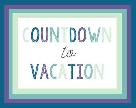 vacation countdown idea 2 Countdown To Vacation, Tropical Vacation Destinations, Vacation Countdown, Happy Vacation, Las Vegas Vacation, Vegas Vacation, Colorado Vacation, Kids Vacation, Vacation Pictures