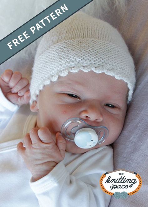 Precious Pearl Knitted Baby Hat [FREE Knitting Pattern] Baby Hat Free Knitting Pattern, Baby Mittens Knitting Pattern, Baby Mittens Knitting, Baby Hats Pattern, Baby Knitting Patterns Free Newborn, Baby Hats Knitting Free, Hat Free Knitting Pattern, Newborn Knit Hat, Baby Hat Knitting Patterns Free