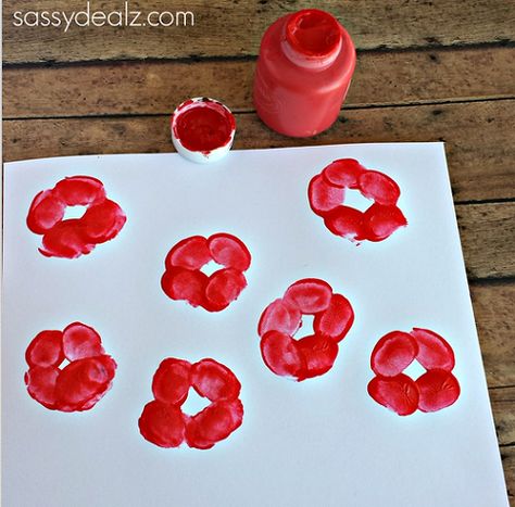 Fingerprint Poppy Flower Craft for Kids - Sassy Dealz Poppy Flower Craft, Paper Plate Poppy Craft, Poppy Craft For Kids, Remembrance Day Activities, Remembrance Day Art, Poppy Craft, Flower Crafts Kids, Fingerprint Crafts, Crafty Morning