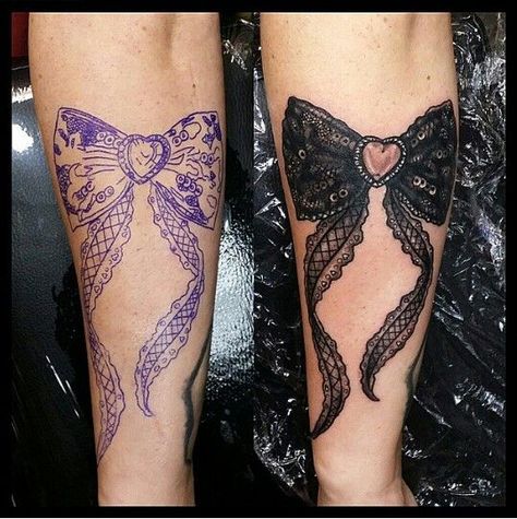 Lace Bows Tattoo, Lace Bow Tattoo Back Of Leg, Bow Tattoo Back Of Leg, Lace Bow Tattoo, Bow Tie Tattoo, Lace Bow Tattoos, Corset Tattoo, Bow Tattoos, Stocking Tattoo