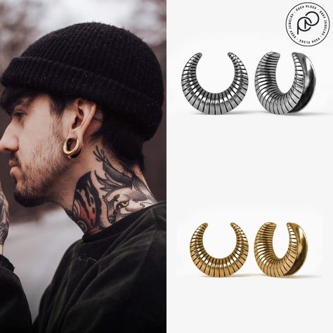 Rock your style with PunkPlugs Ridged Copper Ear Saddles! Upgrade your ear game now! #PunkPlugs #EarSaddles #BoldStyle Ear Saddles, Ear Tunnels, Ear Weights, Ear Gauges, Gauges Plugs, Ear Plugs, Nose Piercing, Copper Color, Sensitive Ears