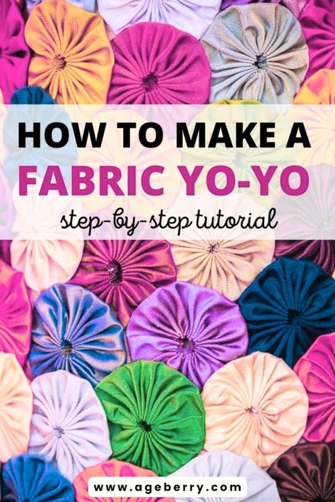 Embark on a creative journey with our step-by-step guide on how to make fabric yo-yos, a classic sewing technique that adds charm to your projects. Dive into the world of fabric yo-yos with our detailed sewing tutorial, perfect for crafters looking to enhance their skills. From choosing the right fabrics to mastering the gathering technique, this comprehensive guide covers everything you need to know to create beautiful fabric yo-yos. Sewing Yoyos, Fabric Yoyos, Sewing Tutorials For Beginners, Sewing Tutorials Bags, Yo Yo Quilt, Home Decor Sewing, Accessories Sewing, Beginners Sewing, Sewing Easy