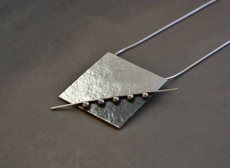 Sterling silver square pendant. Sterling silver necklace. Artisan necklace. MADE TO ORDER. Artisan Necklace, Circle Earrings Studs, Silver Snake Chain, Jewellery Ideas, Jewellery Handmade, Square Pendant, Silver Jewelry Handmade, Silver Rings Handmade, Pendant Silver