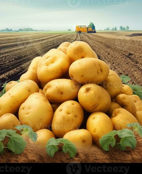 AI Generative Fresh organic potatoes in the field Background many large potatoes on the groundcloseup potatoes texture Potato Photo, Potato Background, Potato Illustrations, Potato Field Farms, Potato Botanical Illustration, Vector Portrait, Graphic Design Typography, Agriculture, Close Up