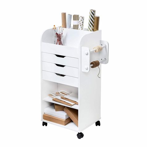 Rolling Craft Cart, Craft Storage Cart, Wrapping Paper Storage, Organization Cart, Craft Cart, Storage Center, Craft Storage Organization, Rolling Storage Cart, Rolling Storage