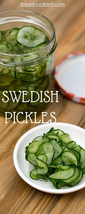 Swedish Pickles | Travel Cook Tell Korean Banchan, Swedish Food, Pickles Recipe, Scandinavian Food, Pickled Veggies, Pickled Vegetables, Swedish Recipes, God Mat, Pickling Recipes