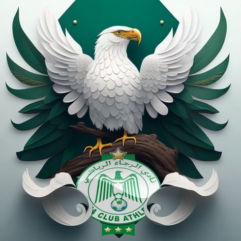 Rca Casablanca, Raja Club, Raja Casablanca, Is Logo, Moroccan Dress, Athletic Clubs, Casablanca, Eagles, Football