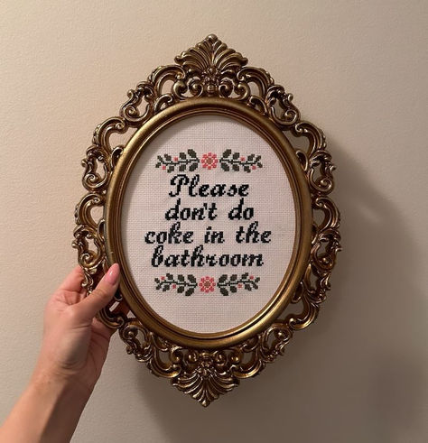 Inappropriate Cross Stitch, Bathroom Cross Stitch, Funny Cross Stitch, Funny Cross Stitch Patterns, Cross Stitch Funny, Cross Stitch Chart, The Bathroom, Cross Stitch Pattern, Instant Download Etsy