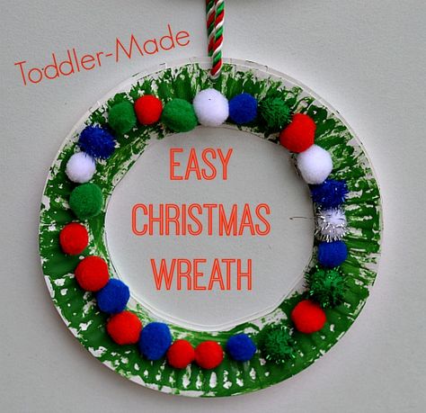 Christmas crafts for kids wreath Toddlers Crafts, Christmas Crafts For Toddlers, Christmas Crafts For Kids To Make, Easy Christmas Wreaths, Christmas Arts And Crafts, Daycare Crafts, Preschool Christmas, Easy Christmas Crafts, Toddler Christmas