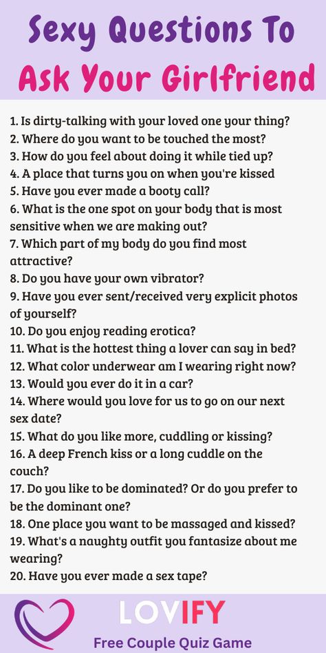 Explore a new level of intimacy with your partner with these sexy questions to ask your girlfriend. Perfect for a passionate night together. #SpicyLove #RelationshipGoals #SexyQuestions #CoupleTime Funny Questions To Ask Your Girlfriend, Questions For Your Girlfriend, Questions To Ask Your Girlfriend, Compliment Words, English Questions, Bf Texts, Relationship Activities, Flirty Questions, Topics To Talk About