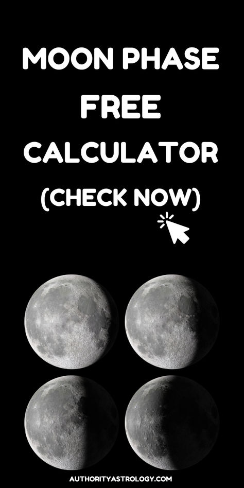 Track your lunar cycles with the MOON PHASE CALCULATOR. Understand how different moon phases impact your mood and energy. Perfect for astrology enthusiasts and moon lovers. Start syncing with the moon today! #MoonPhaseCalculator Different Moon Phases, Zodiac Predictions, The Moon Cycle, The Moon Today, Moon Today, Astrology Guide, Phase Of The Moon, Moon Cycle, Moon Images