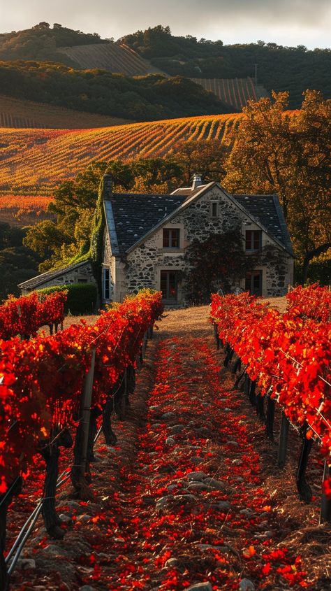 "Autumn Vineyard Retreat: A quaint #stonehouse stands at the end of a vineyard ablaze with #fallcolors. #autumnretreat #vineyardviews #cozyhome #naturephoto #download and 📝 Prompt 👉 https://stockcake.com/i/autumn-vineyard-retreat_294644_59933" Autumn Vineyard, Image Downloads, Blonde Women, Autumn Colors, Stone House, Halloween Girl, Nature Photos, Blue Sea, Cozy House