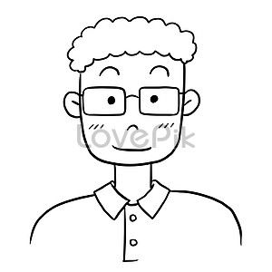 cartoon profile man with glasses doodle kawaii anime coloring Free Download Boy With Specs Cartoon, Glasses Doodle, Doodle Kawaii, Man With Glasses, Chibi Manga, Coloring Images, Male Teacher, Directed Drawing, Happy 4th Birthday