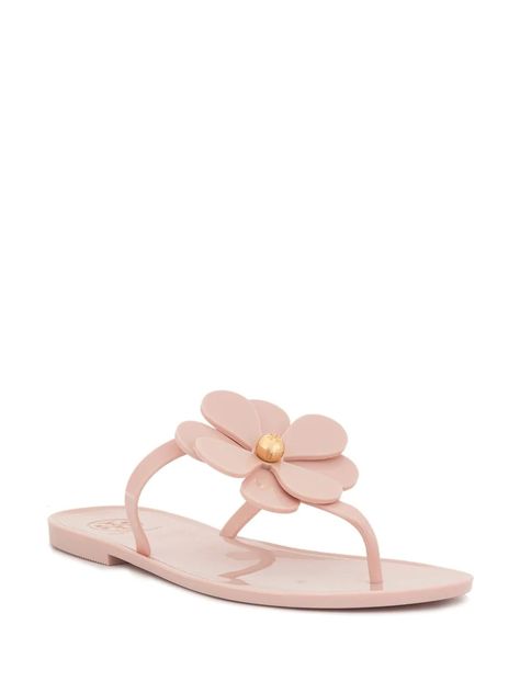 TORY BURCH | Pink Flower Jelly Sandals Flower Jelly, Pink Flip Flops, Flower Sandals, Jelly Sandals, Pink Flower, Pink Flowers, Jelly, Tory Burch, Flip Flops