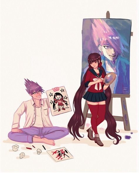 Maki X Kaito Fanart, Danganronpa Kaito X Maki, Danganronpa Maki X Kaito, Kaimaki Fanart, Maki X Kaito, Kaito X Maki, Maki Danganronpa, Maki Harukawa, Danganronpa Art