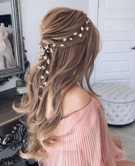 Leaf Tiara Leaf Headpiece Leaf Crown Bridal Headpiece Wedding | Etsy Pearls Headpiece, School Farewell, Prom Headpiece, Rose Gold Hair Vine, Long Hair Vine, Summer Wedding Hairstyles, Gold Hair Vine, Pearl Hair Vine, Extra Long Hair