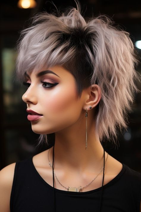 Modern Short Shag, Mohawk Hairstyles For Women, Shaggy Layers, Classic Pixie, Textured Pixie, Rocker Hair, Short Shaggy Haircuts, Short Shag Haircuts, Shag Haircuts