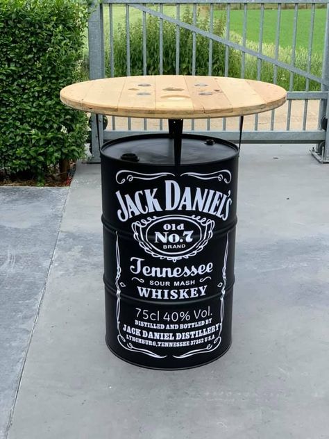 Metal Barrel Furniture, Tire Table, Food Stall Design, Restaurant Layout, Biker Bar, Pub Design, Metal Barrel, Barrel Furniture, Backyard Bar