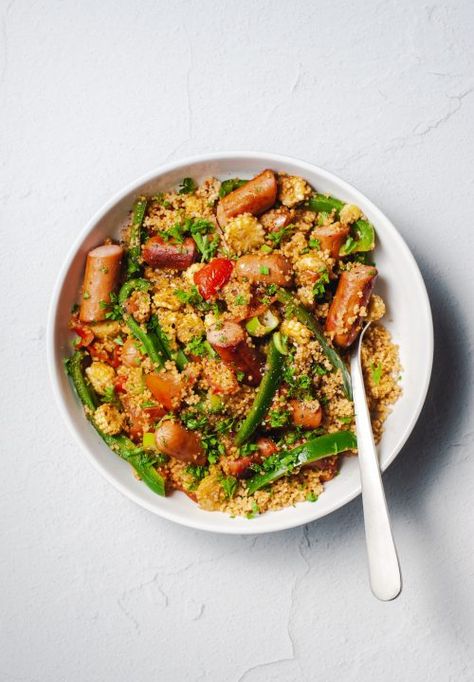 Couscous Stir Fry, Cajun Spice Mix, Easy Cajun, Ripe Tomatoes, Salad Dressings, Healthy Eats, Couscous, Stuffed Green Peppers, Stir Fry