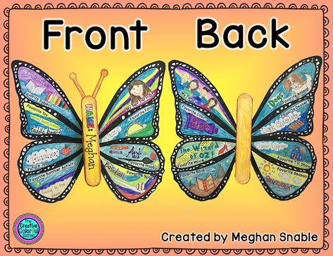 Butterfly All About Me Posters to hang in the classroom! Butterfly Classroom Theme, Butterfly Classroom, Butterflies Classroom, Addison Grace, All About Me Poster, Colorful Classroom, Second Grade Resources, Butterfly Template, Theme Classroom