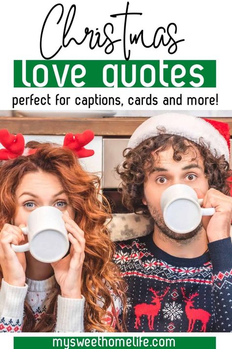 Searching for that perfect quote for a card or gift, or that caption on your latest post? Check out these Christmas love quotes for some inspirational ideas. Fiance Captions, Romantic Christmas Quotes, Christmas Card Captions, Witty Christmas Quotes, Christmas Couple Quotes, Christmas Love Quotes, Christmas Captions For Instagram, I Love You Husband, Calendar Quotes