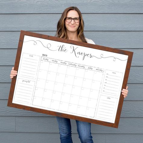 2020 Forever Wall Calendar 24x36 Reusable Dry Erase Calendar | Etsy Kitchen Calendar, Dry Erase Board Wall, Framed Whiteboard, Framed Calendar, Whiteboard Calendar, Dry Erase Wall, Dry Erase Calendar, School Chalkboard, Chalk Pens