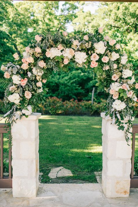 | blush pink wedding arch decor | outdoor wedding arch decorations | floral arrangement for wedding arch | outside wedding decor | blush pink wedding decorations | elegant outdoor wedding decor | wedding arch ideas | blush pink wedding flowers | photo taken at THE SPRINGS Event Venue. follow this pin to our website for more information, or to book your free tour! SPRINGS location: The Ranch in Denton, TX photographer: Wiler Weddings #weddingarch #weddingdecor #weddingflowers #weddingdecorations Outdoor Wedding Arches, Wedding Decor Blush Pink, Classy Outdoor Wedding, Pink Wedding Arch, Blush Pink Wedding Decorations, Wedding Arch Decorations, Outdoor Wedding Arch, Blush Pink Wedding Flowers, Wedding Arches Outdoors