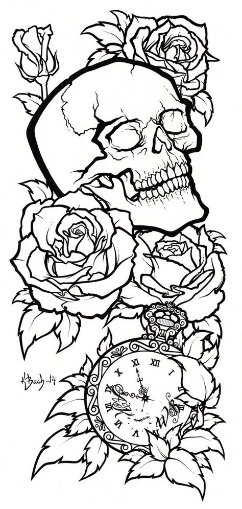 Cat Skull Tattoo, Design Tatuaje, Deer Skull Tattoos, Bull Skull Tattoos, Skull Coloring Pages, Kunst Tattoos, Men Tattoos, Tattoo Outline Drawing, Sugar Skull Tattoos