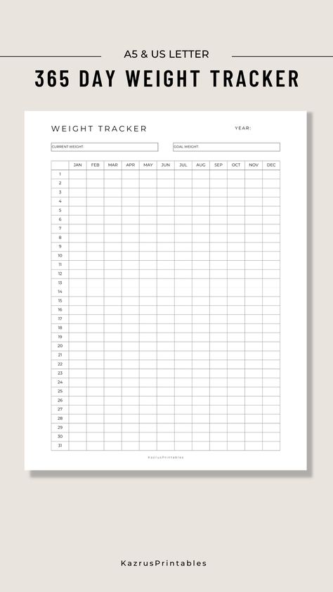 A minimalist 1 page printable weight tracker PDF to help you keep track of your weight for the year. This is the perfect printable tracker to add to your fitness plan to track your weight loss or weight gain program for the year, in your fitness challenge. Print or use digitally. 2024 Fitness Tracker, Weight Tracker Printable, Weight Journal, Workout Log Printable, Ipad Templates, Gym Tracker, Weight Log, Weekly Fitness Planner, Fitness Planner Free