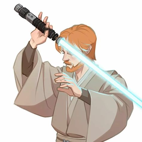 Obiwankenobi Fan Art, Lightsaber Poses, Obi Wan Kenobi Art, Starwars Fanart, General Kenobi, Star Wars Obi Wan, Star Wars Drawings, Star Wars Comics, Star Wars Artwork