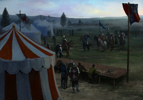 Agincourt mustering by https://www.deviantart.com/ethicallychallenged on @DeviantArt Fantasy Environment, Medieval Drawings, Roi Arthur, Military Drawings, Medieval Life, Thomas Shelby, Knight Art, The Elder Scrolls, Fantasy Setting