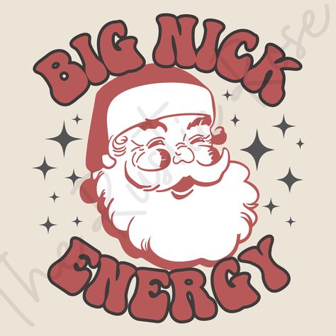 Big Nick Energy Png, Cute Christmas Quotes Funny, Christmas Etsy Ideas, Retro Groovy Font, Big Nick Energy, Christmas Fonts Free, 90s Christmas, Cool Christmas, Groovy Font