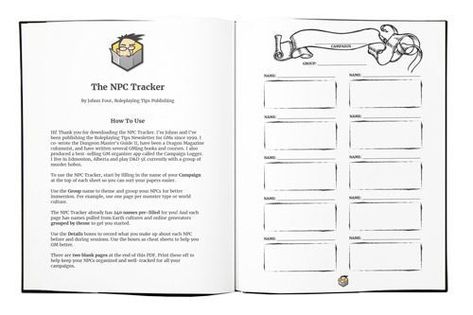 Free printable worksheets to help you track NPCs for your Dungeons & Dragons games. Includes 240 NPC names. Never forget a name or lose an NPC detail again. Dm Binder, Npc Names, Character Questionnaire, Evil Wizard, Dnd Ideas, Form Of Government, Dungeons Dragons, Free Printable Worksheets, Game Master