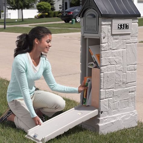 Mailbox With Package Storage, Mailbox Storage, Diy Lock, Mailbox Stand, Security Mailbox, Large Mailbox, Diy Mailbox, Mail Storage, Architectural Mailboxes