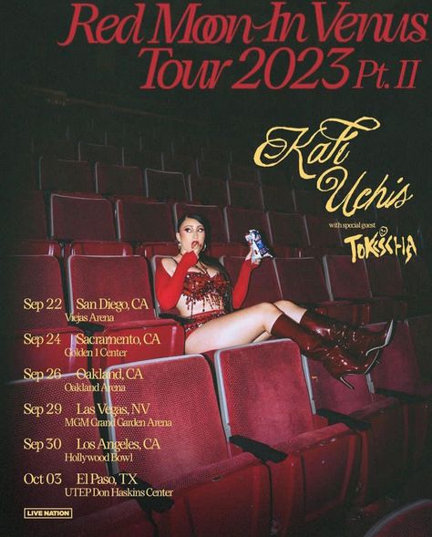 College Poster, Mother Kali, Music Poster Design, Dorm Posters, Graphic Poster Art, Kali Uchis, Red Moon, Collage Poster, Tour Posters