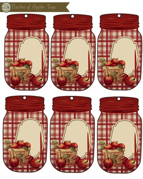 Basket Of Apples, Etiquette Vintage, Canning Labels, Apple Season, Gift Card Boxes, Clip Art Vintage, Jar Labels, Christmas Store, Mason Jar Crafts