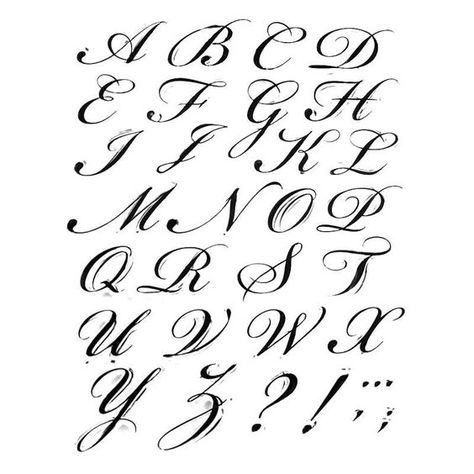 Fonts Cursive Letters Fancy, Tattoo Fonts Alphabet, Calligraphy Fonts Alphabet, Lettering Styles Alphabet, Graffiti Lettering Fonts, Calligraphy For Beginners, Tattoo Lettering Fonts, Hand Lettering Art, Hand Lettering Fonts