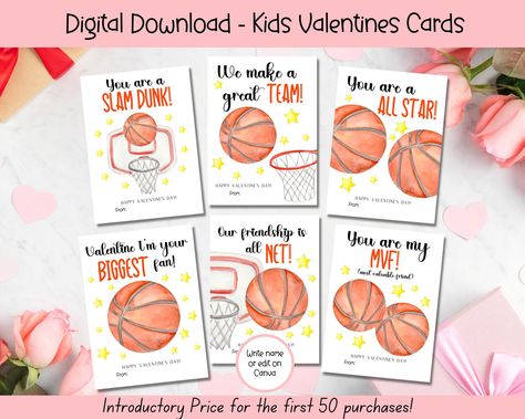 Basketball Classroom, Construction Valentines, Train Valentine, Elephant Valentine, Valentine Cards For Kids, Classroom Valentine Cards, Bunny Valentines, School Valentines, Valentine Favors