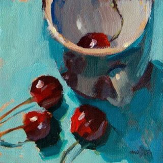 cherries Cathleen Rehfeld, Image Halloween, Coffee Cup Art, Daily Painters, Image Nature, Live Painting, Life Paintings, Cup Art, Fruit Painting