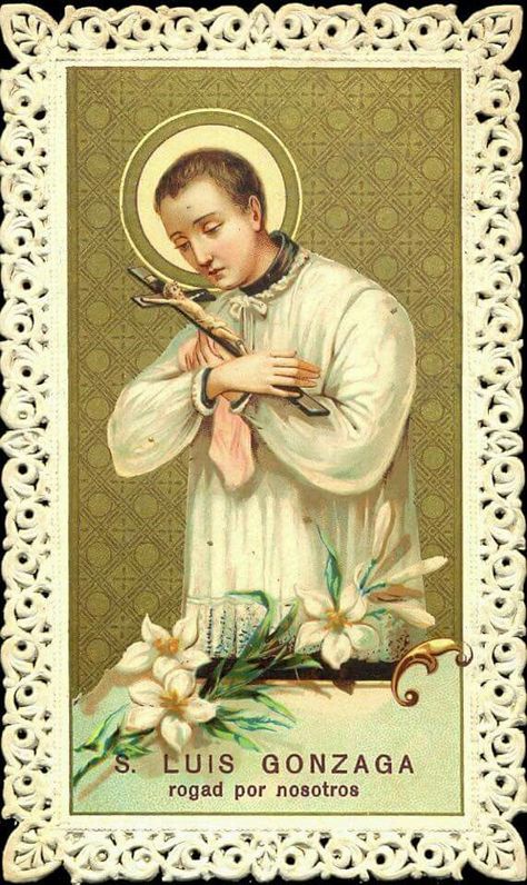 San Luis Gonzaga Luis Gonzaga, Prayer Cards, Calling Cards, Vintage Cards, Sacramento, Santos