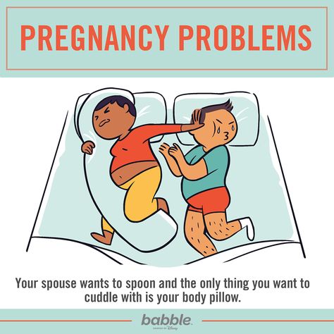 Pregnancy Problems: Your spouse wants to spoon and the only thing you want to cuddle with is your body pillow. Baby Kicks In Belly Quotes, Pregnancy Funny Humor, Travelling While Pregnant, Pregnancy Illustration, Pregnant Sleep, Pregnancy Memes, Pregnancy Problems, Funny Pregnancy, Pregnancy Hormones