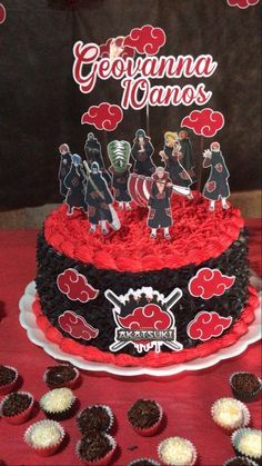 One Piece Birthdays, Naruto Birthday, Naruto Clans, Birthday Cake Decorating Ideas, Anime Cake, Anime Party, Cake Decorating Ideas, Simple Birthday, Creative Birthday