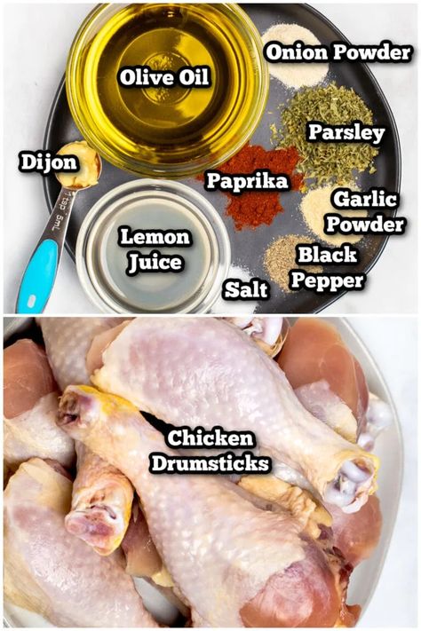 Marinated Chicken Drumsticks are easy to make with minimal prep time, made with tender chicken drumsticks marinated in a blend of olive oil, herbs, and spices, ready in only an hour! How To Marinate Chicken Drumsticks, Dominican Drumstick Chicken Recipes, Chicken Drumstick Recipes Marinated, Chicken Drumstick Marinade Baked, Chicken Drumstick In Crockpot, Drumstick Marinade Baked, Sides For Chicken Drumsticks, Oven Roasted Chicken Drumsticks, Chicken Drumsticks Marinade