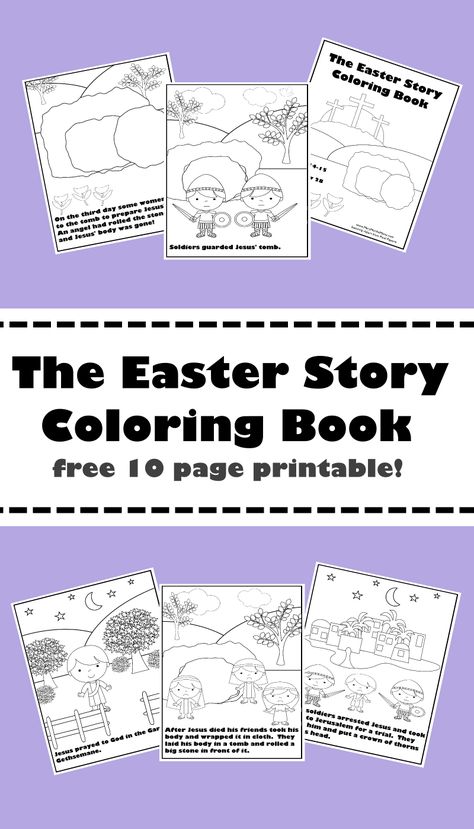 Easter Preschool Pack of Printables – Mary Martha Mama Easter Coloring Pages Printable, The Easter Story, Easter Lessons, Easter Sunday School, Easter Preschool, Easter Printables Free, Easter Story, Easter Religious, Easter Coloring Pages