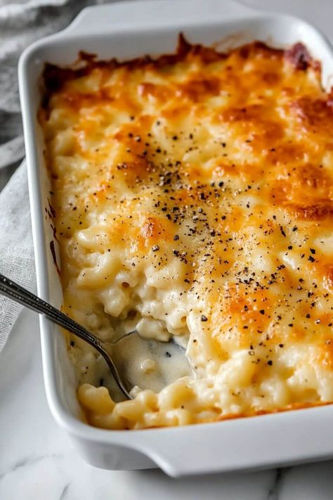 One Dish Mac And Cheese, Rich Mac And Cheese, Creamy Mac And Cheese With Ham, Custard Macaroni And Cheese, Mac N Cheese With Heavy Cream, Clean Mac And Cheese, White Cheese Mac And Cheese, Mac And Cheese With Mozzarella, White Mac And Cheese Recipe