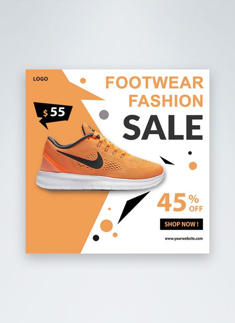 Shoes Banner Design, Clothes Advertising, Shoes Banner, Shoes Design Ideas, Shoe Advertising, Discount Ad, Sale Template, Discount Design, Fashion Poster Design