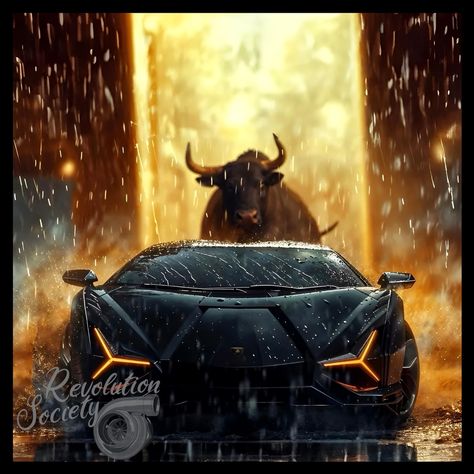 #revolutionsociety Bull Wallpaper, Bear Vs Bull, Bulls Wallpaper, Good Looking Cars, Pictures For Desktop, Cars Racing, Jdm Wallpaper, Car Hd, Cool Sports Cars