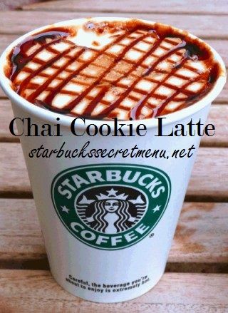 Chai Cookie Latte! #StarbucksSecretMenu Some sweetness, some spice and some crunch, yum! Recipe: http://starbuckssecretmenu.net/starbucks-secret-menu-chai-cookie-latte/ Warm Starbucks Drinks To Order, Lattes Starbucks, Chai Cookie, Chai Syrup, Starbucks Chai, Starbucks Secret Menu Recipes, Secret Starbucks Drinks, Starbucks Secret Menu Drinks, Starbucks Secret