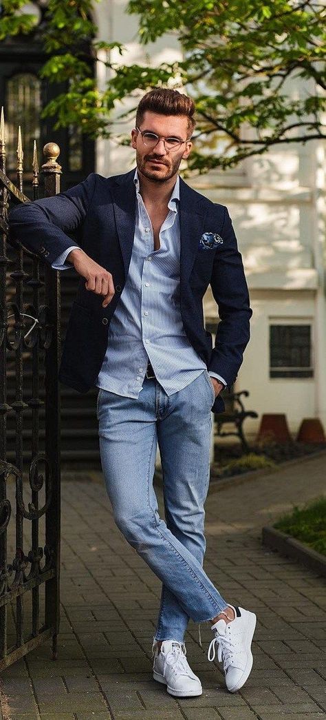 Mens Dressy Casual Outfit, Smart Casual Jeans Outfit, Casual Dress Code For Men, Mens Dressy Casual, Smart Casual Jeans, Smart Casual Dress Code, Mens Dress Outfits, Blazer Outfits Men, Mens Smart Casual Outfits